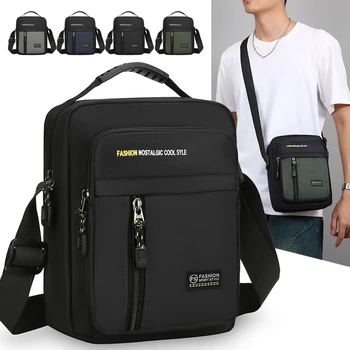 Männer Umhängetasche Einzelne Schulter Taschen Große Kapazität Lagerung Tasche Mode Multi-Taschen Business