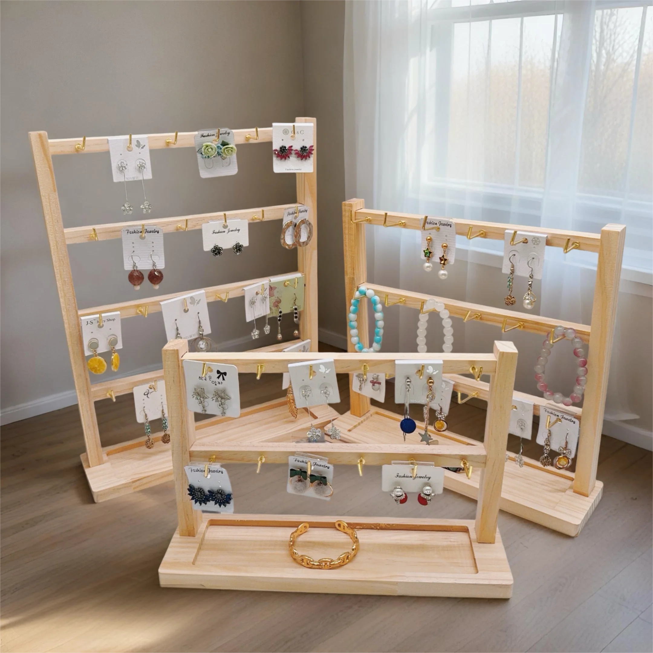 Halsketten Staffelei Schmuck Sammlung Rack Armband Display – Bild 5