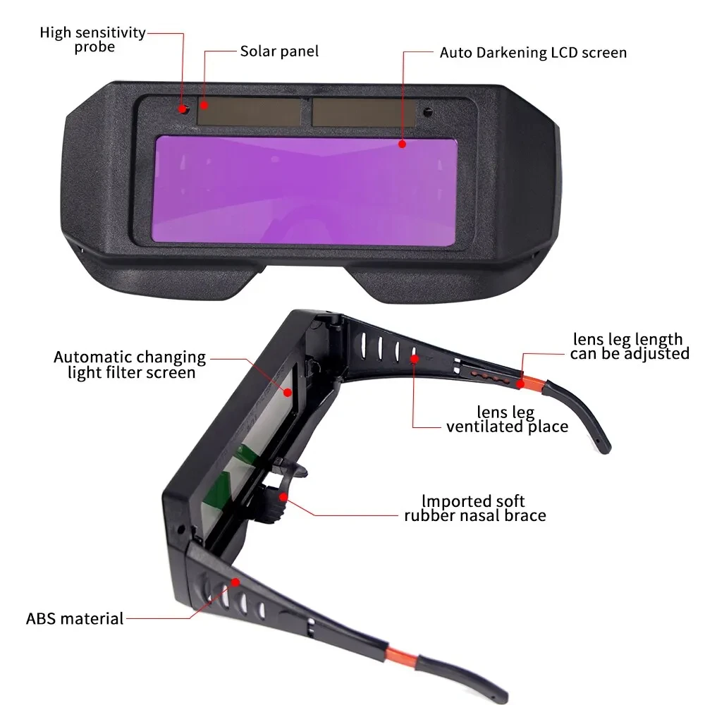 Solarbetriebener Schweißhelm, automatische Verdunkelung – Bild 2
