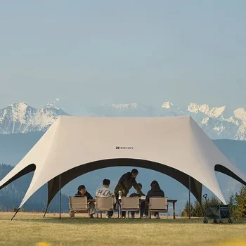 Tragbarer sechseckiger Sonnenschutz für den Außenbereich, Camping, regenfest, schneller Aufbau, Sonnenschutz