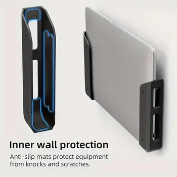 Unter dem Schreibtisch Laptop-Halterung, wandmontierter Regalhalter für Laptop/Tablet/MacBook mit kratzfestem