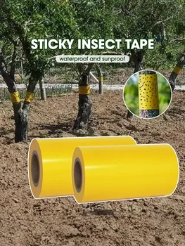 1 Rolle gelbes doppelseitiges Insektenschutzband zur Verhinderung, dass Insekten, Ameisen und Motten klettern