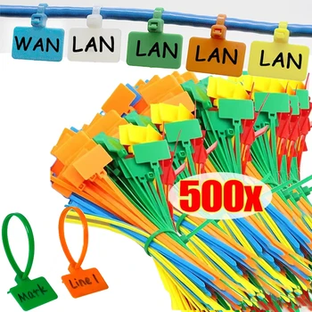 Kabeletiketten, Nylon-Kabelbinder-Tag für Kabelmanagement, bunt, wasserdicht, Schlaufenbinder, Markierungen