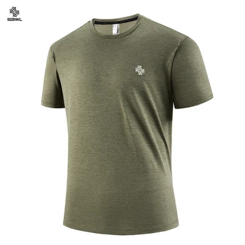 SBWL Modisches, lockeres Kurzarm-T-Shirt für Herren im Fußball-Stil, atmungsaktiv, schnell trocknend, lässige