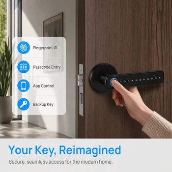 Fernbedienbare Smarte Fingerabdruck-Türschlösser mit Passwort, Elektronische Digitale Türgriffe mit Bluetooth
