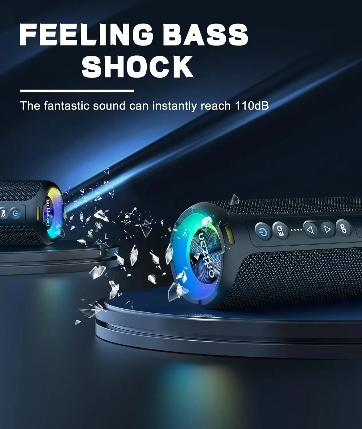 Ortizan Bluetooth-Lautsprecher, 40 W, verbesserter Bass – Bild 6