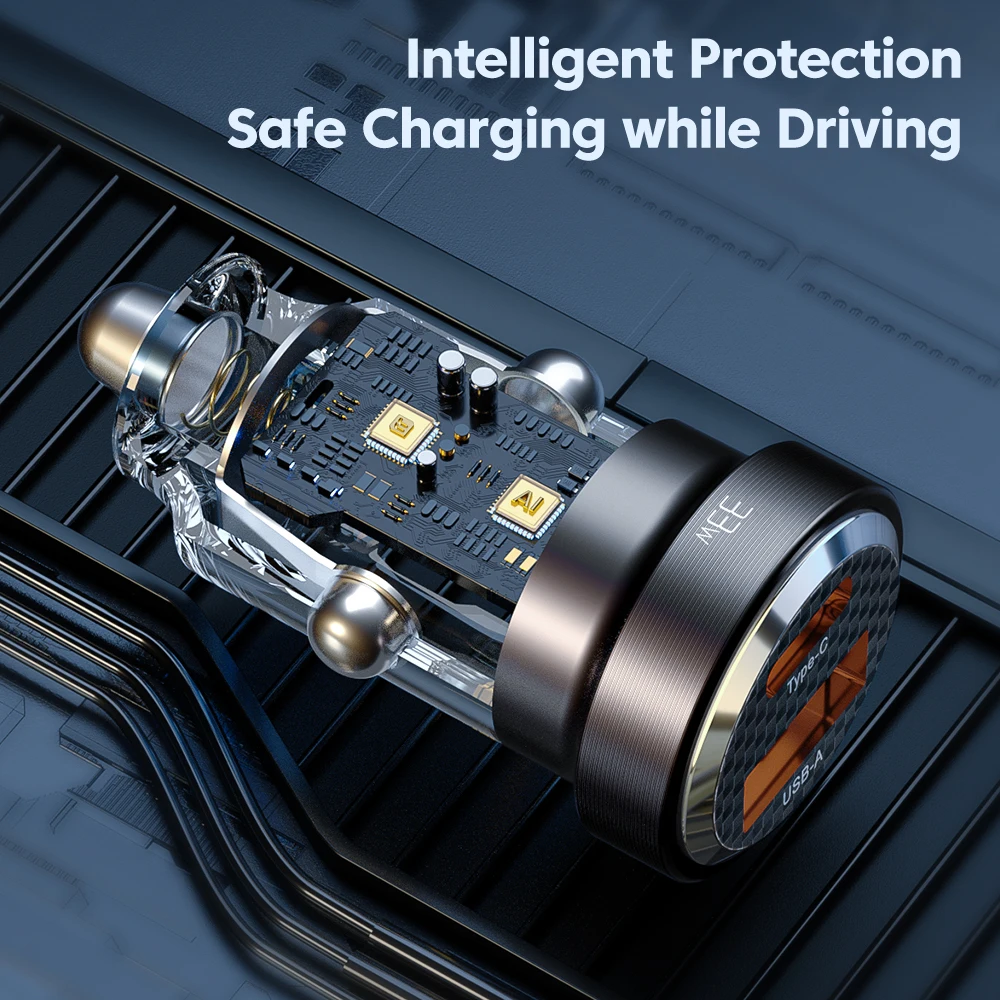 Auto-Ladegerät 33 W, USB-C PD, transparent – Bild 6