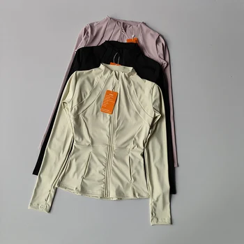 Damen-Sportjacke mit Reißverschluss, Fitness-Yoga-Shirt, Workout-Laufmäntel, warm, für Fitnessstudio
