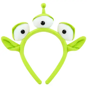 Dreäugiges Alien-Stirnband, Halloween-Monster, Plüsch, niedliche Kopfbedeckung, Hut-Accessoires