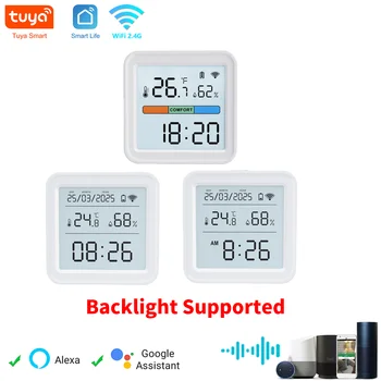 Tuya WIFI Temperatur Feuchtigkeit Sensor Hygrometer Thermometer Smart Home Hintergrundbeleuchtung Smart Leben