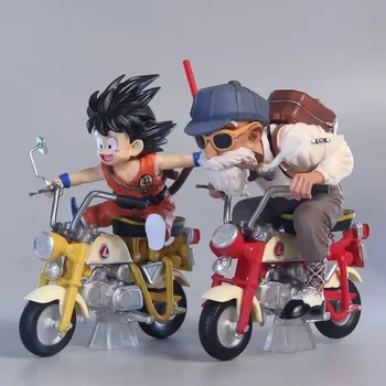 13 cm Dragon Ball Z Anime Figur Son Goku Master Roshi Lokomotiven PVC Action Kame Sennin Motorrad Spielzeug