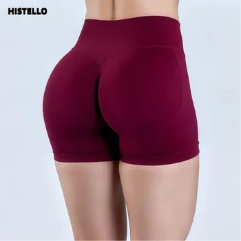 HISTELLO Impacts Gym-Shorts für Damen, Sport-Shorts, Scrunch Butt Fitness Biker-Shorts, Workout-Yoga-Leggings
