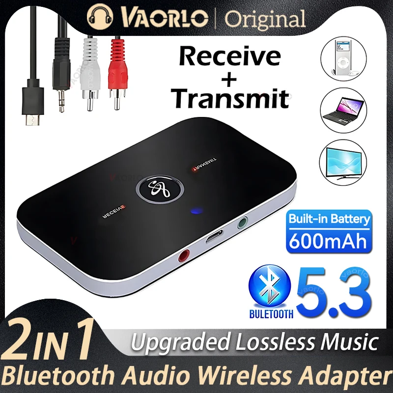 Neue Upgrad Bluetooth 5,3 Audio Sender Empfänger RCA 3,5mm