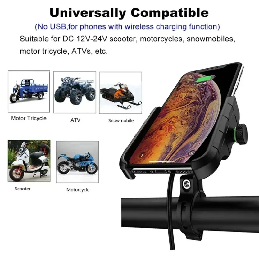 Motorrad Telefon Halter Schnelle USB Ladegerät Schnelle – Bild 2
