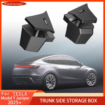 Tesla Model Y YL Juniper Kofferraum-Organizer Seitliche Aufbewahrungsbox Kofferraum-Organizer Beflockte