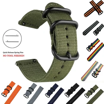 Woven Nylon Uhr Sport Strap Band Für Samsung Galaxy Getriebe S3 S2 Klassische Bands Amazfit 18mm 24mm 22mm