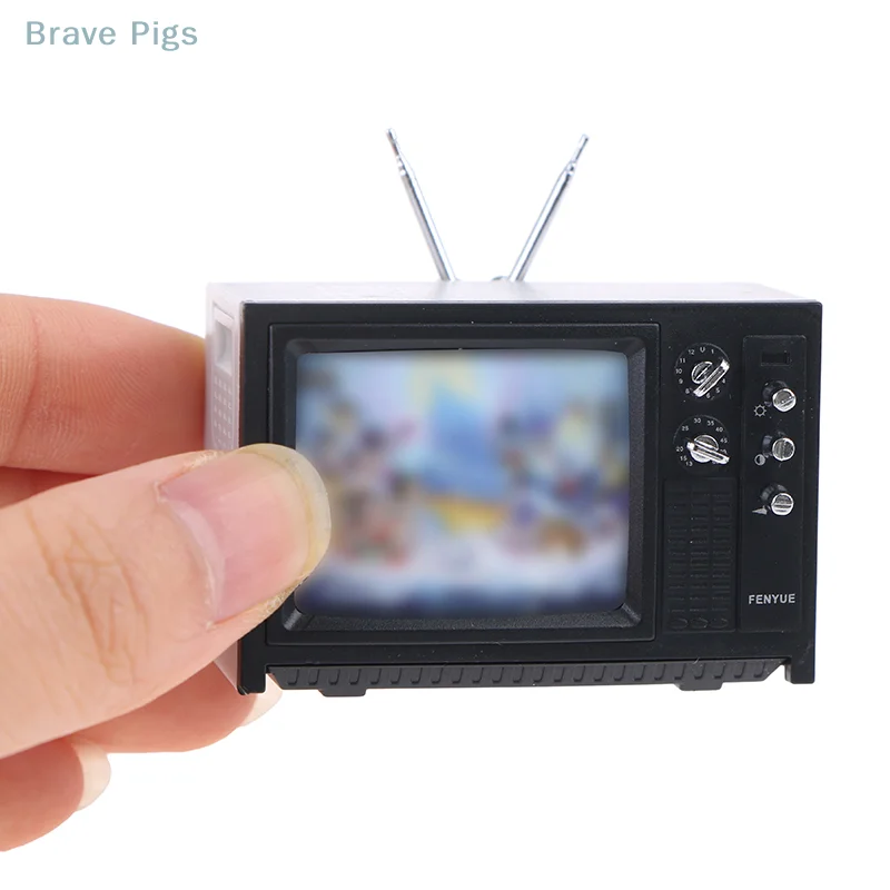 Mini Retro TV Miniatur Ornamente Puppenhaus Spielzeug – Bild 4