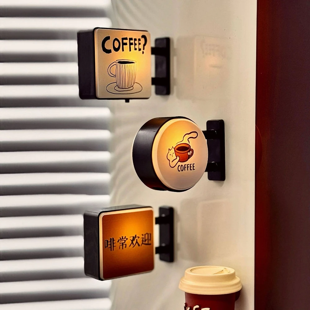 American Coffee Shop Beleuchtete Kühlschrank Magnetische – Bild 5