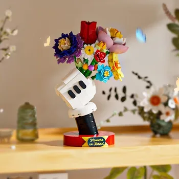 DIY-Blumen-Baukasten-Set mit Präsentationsständer - Mehrfarbiger Blumenstrauß-Bauer Geeignet