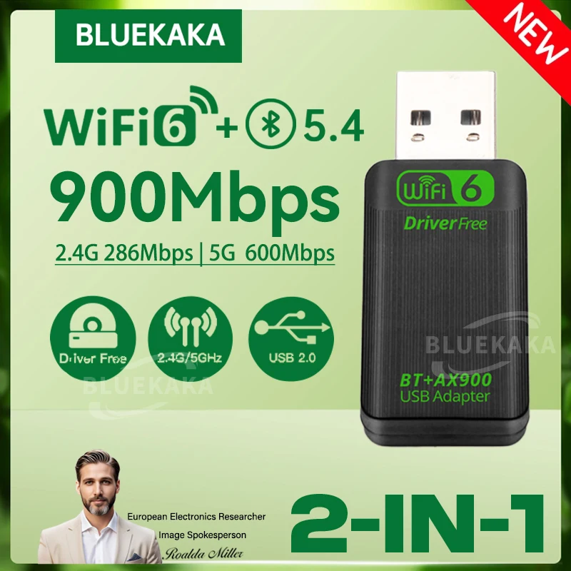 Neuer AX900 USB WiFi6 Bluetooth5.4 2-in-1 Adapter Dual-Band