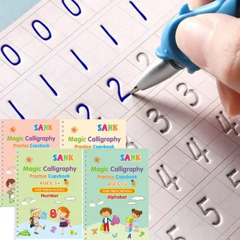 Sank Magic Practice Copybook Stift Vorschulkinder Kalligraphie Englische Version Abwischen Kinder