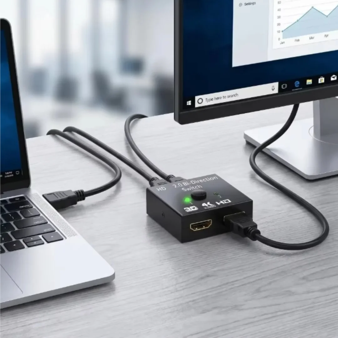 4K Switch Bi-Direction 2.0 Splitter HDMI-kompatibler 1x2/2x1 – Bild 3