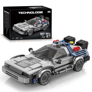 1:24 Classic Movie Racing Car Bausteine MOC Modell Sport Autos Spielzeug Zurück Zukunft Ziegel Fahrzeug