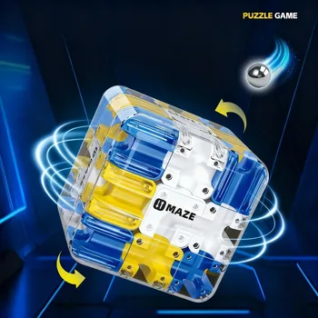 3D-Puzzle Ballrollender Zauberwürfel Labyrinth Kinderspielzeug Logisches Denken Stressabbau Lehrreiches
