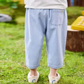 Sommer Baby Denim Hosen 2025, Neue Mode Kinder Casual Weiche Blaue Jeans Lose Hosen Jungen Mädchen Kinder
