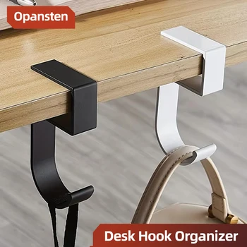 Aluminium-Schreibtischhaken-Organizer, rutschfestes Design, schlank, schwarz, weiß, für Büro, Studenten