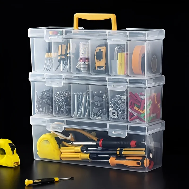 7-teiliges Set: 6 kleine Boxen + 1 große Box, transparenter
