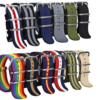 Nylon strap 16mm 18mm 20mm 22mm Uhr Band Wasserdichte Armband für Nylon Armee sport Uhr  Gürtel