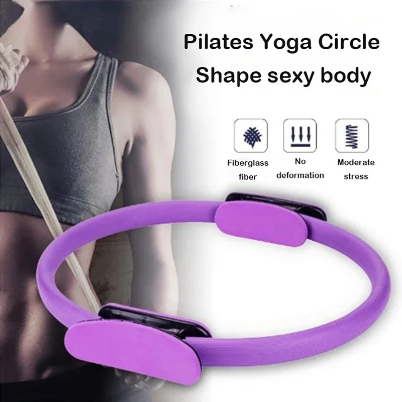 Yoga Fitness Ring Pilates Ring Frauen Mädchen Übung Hause – Bild 3