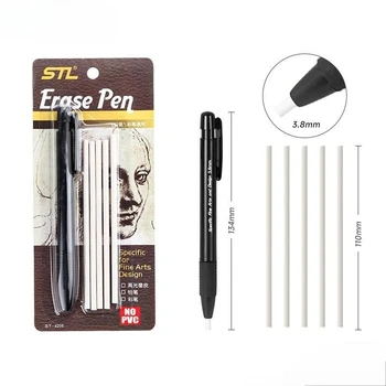 Radiergummi-Stift, mechanischer Gummi, nachfüllbarer Stift, Skizze, Zeichnung, Presse, einziehbarer Bleistift