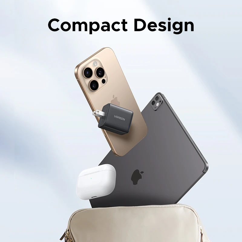 Mini GaN USB-C Ladegerät 20 W / 30 W, PD 3.0, US-Stecker – Bild 6