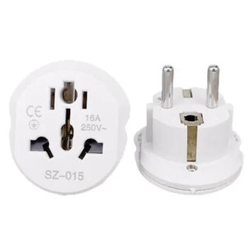 16A Universal EU Reiseadapter Euro Konverter UK US AU zu EU AC Steckdose Stecker Reiseladegerät Adapter