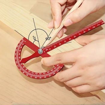 Winkelmesser-Winkelmesser aus Aluminiumlegierung, multifunktionales Winkelmesser-Holzbearbeitungslineal