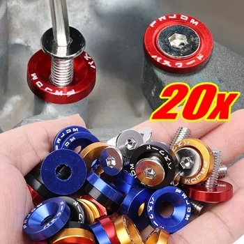 JDM Kotflügel-Schraubenset M6 - Aluminium-Konkavschrauben mit Sechskant für Honda - Ideal