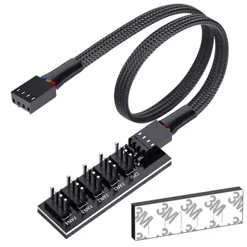 1 bis 5-Wege-PWM-Lüfter-Hub PC CPU-Kühlung 4 PIN/3PIN Lüfter Stromkabel Hub Splitter Adapter Desktop-Computer