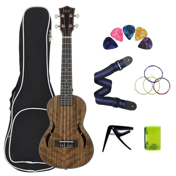 23/26 zoll Ukulele Walnuss Musical Instrument für Konzert Party 4 Saiten Hawaiian Gitarre Mit Pick Capo Strap