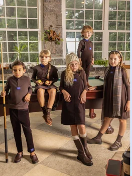 AP AW26 Schokoladenbraune Cord-Kollektion für Kinder, Mädchen und Jungen, Modische