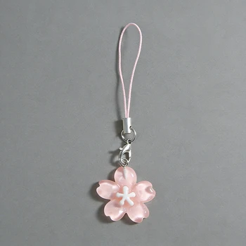 Bunte Harz-Blumen-Handykette für Frauen im Koreanischen Stil, Frisch und Niedlich, Transparenter