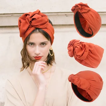 Frau Muslimischen Kopftuch Kappe Baumwolle Stirnband Afrikanische Kopf Wraps Elegante Retro Turban für Damen