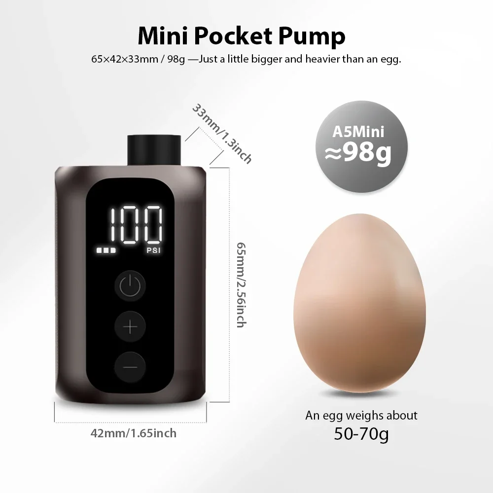 BSCOBBER A5mini Tragbare Luftpumpe Tragbare wiederaufladbare – Bild 5