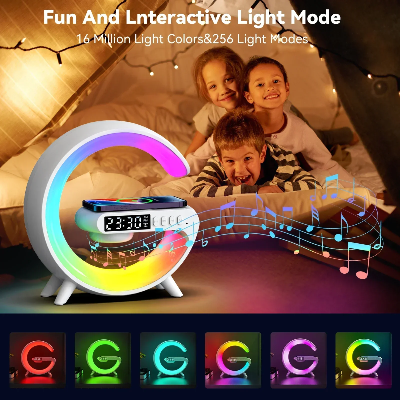 Multifunktions Drahtlose Ladegerät Stehen Pad RGB Licht – Bild 2