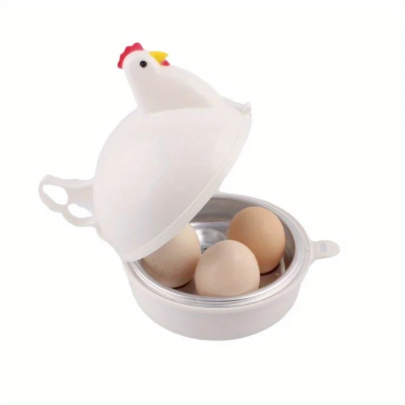 Neue schöne Huhn geformt Eierkocher Dampfer 4 Eier 1 Ei – Bild 4
