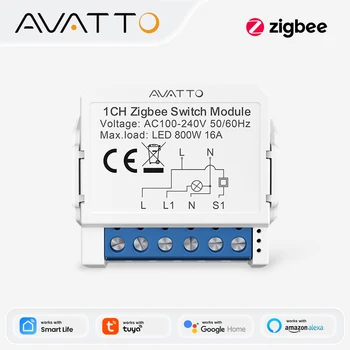 AVATTO ZigBee Tuya 1/2/3/4 Gang Mini Smart Switch DIY Licht Schalter Modul Zwei-Wege Steuerung Funktioniert