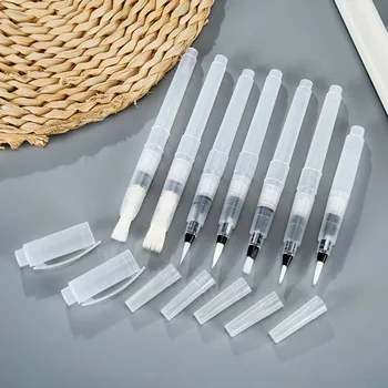 Nachfüllbares Aquarellpinselset - Aquarellmalerei-Set mit feiner Spitze, tragbare Wasserpinselstifte (7 Stück)