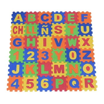 Spielmatten 36 Stück 9 cm Zahlen Alphabet Puzzle Schaum Mathematik Lernspielzeug Geschenk Boden Weiches Kissen