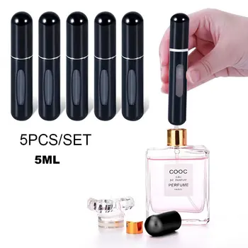5ml Tragbare Mini Nachfüllbare Parfüm Flasche Spray Duft Pumpe Leere Kosmetische Behälter Zerstäuber (5 Stück)